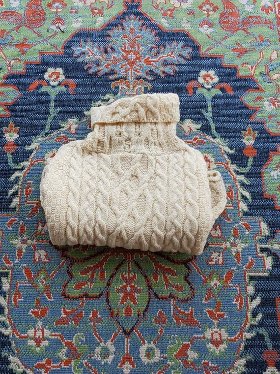 Ines Crafts Irish sweater Merino wool size medium… - image 5