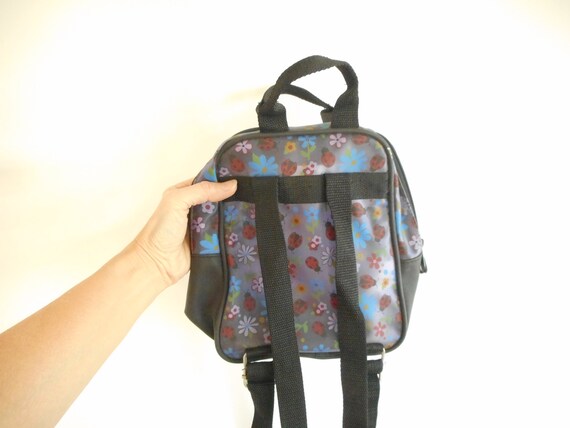 90s Vintage Mini Backpack: Lavender Tint Clear Vi… - image 9