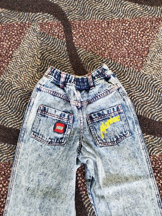 Lego Maniac acid wash kids' jeans 90's vintage ra… - image 3