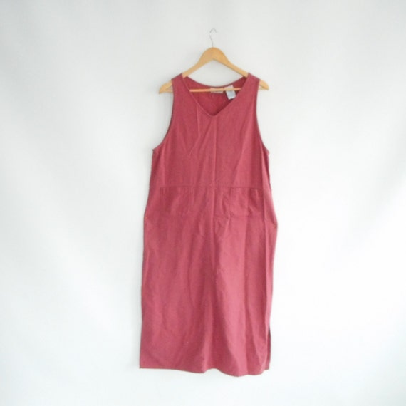 Linen Maxi Dress 90's Sleeveless Long Shift Dress… - image 5