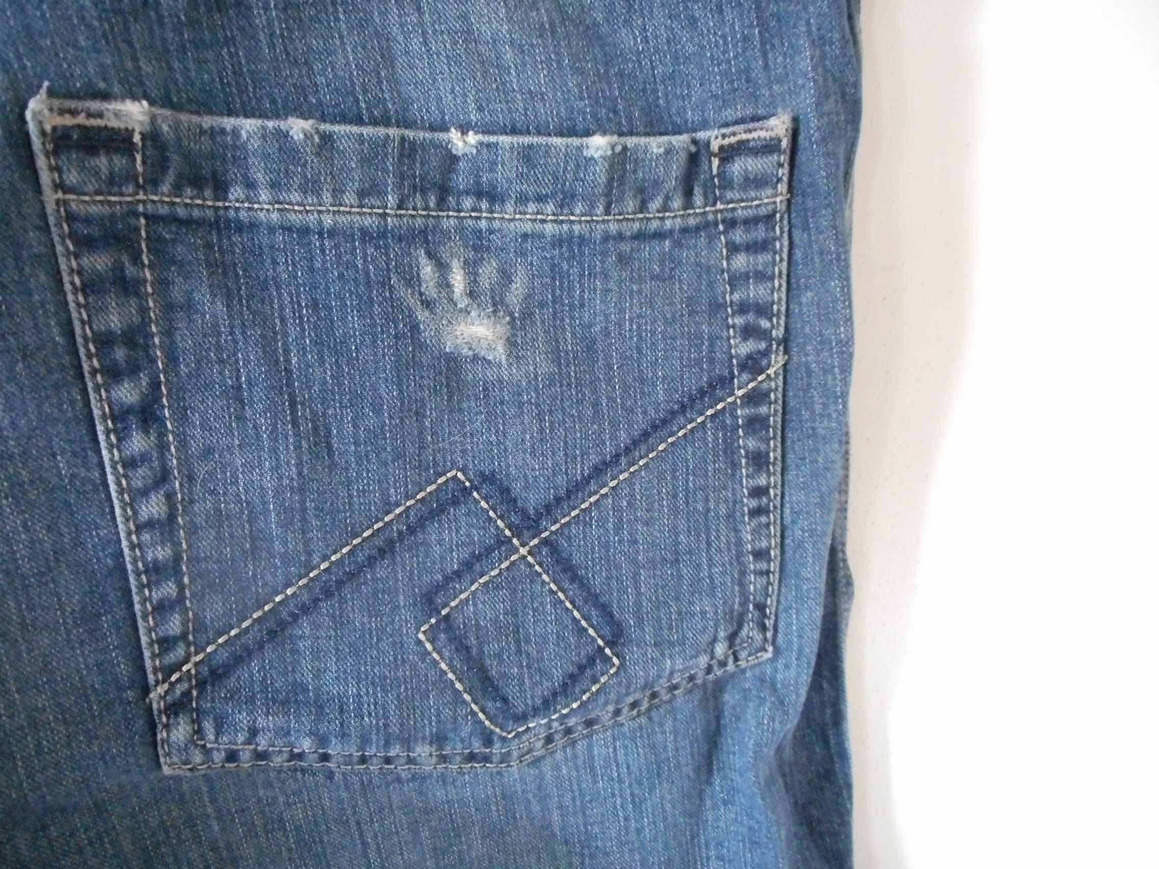 JNCO Premium Carson Long Denim Shorts Skater Shorts Hip Hop