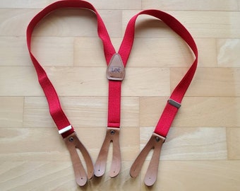 Accessoires Riemen & bretels Bretels Stretch Suspenders Clip RED Bretels Brace 1970's 