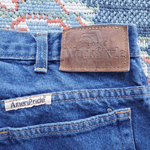 AmeriPride work jeans men's 33/33 vintage 90's he… - image 5