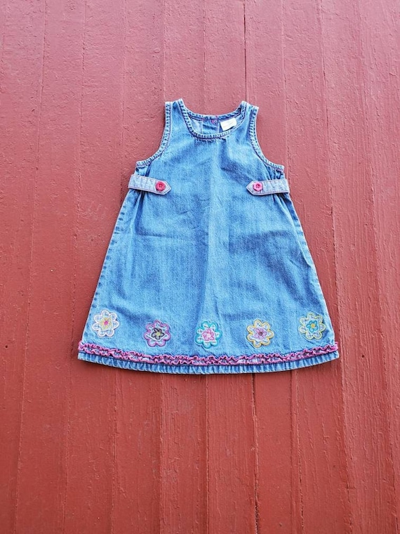 hanna andersson denim dress Hanna Andersson Chambray Denim Dress Size 130
