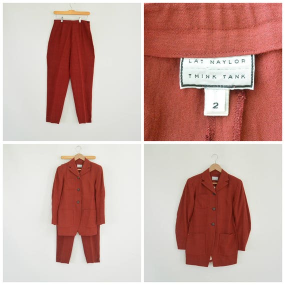 Lat Naylor Think Tank Linen Pant Suit High End Des