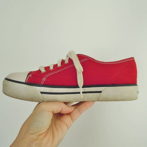 Tommy Hilfiger Red Fleece Platform Sneakers rare … - image 2