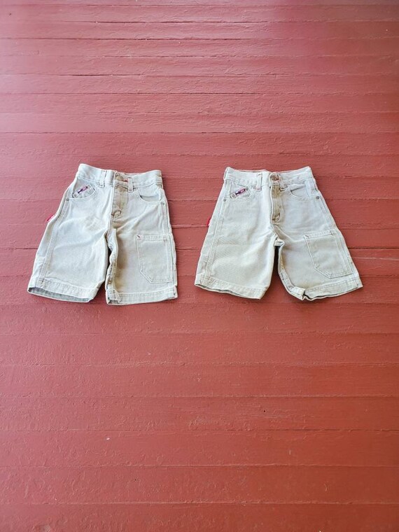 Bugle Boy little boys shorts size 5 tan denim 90'… - image 9