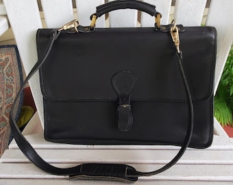 Cross body leather satchel briefcase genuine leather vintage
