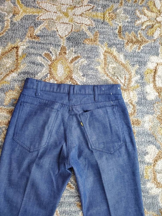 Rare Levi's Jeans Sta-Press BIG "E" Bell Bottoms … - image 5
