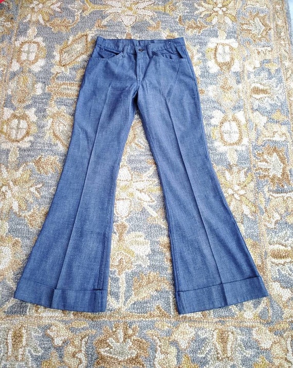 Rare Levi's Jeans Sta-Press BIG "E" Bell Bottoms … - image 6
