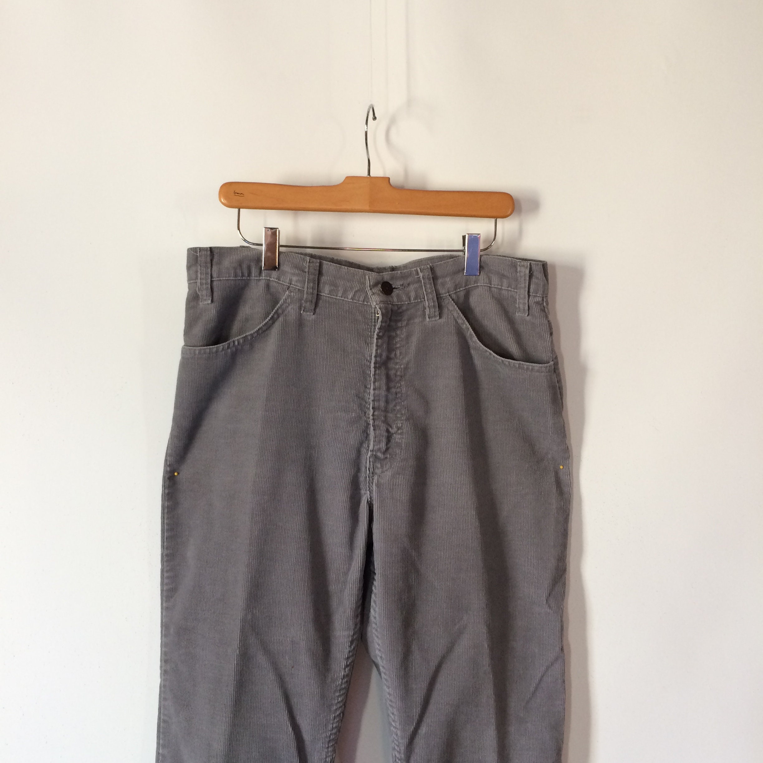 Levi's Gray Corduroy Pants Vintage 80's Men's Size - Etsy