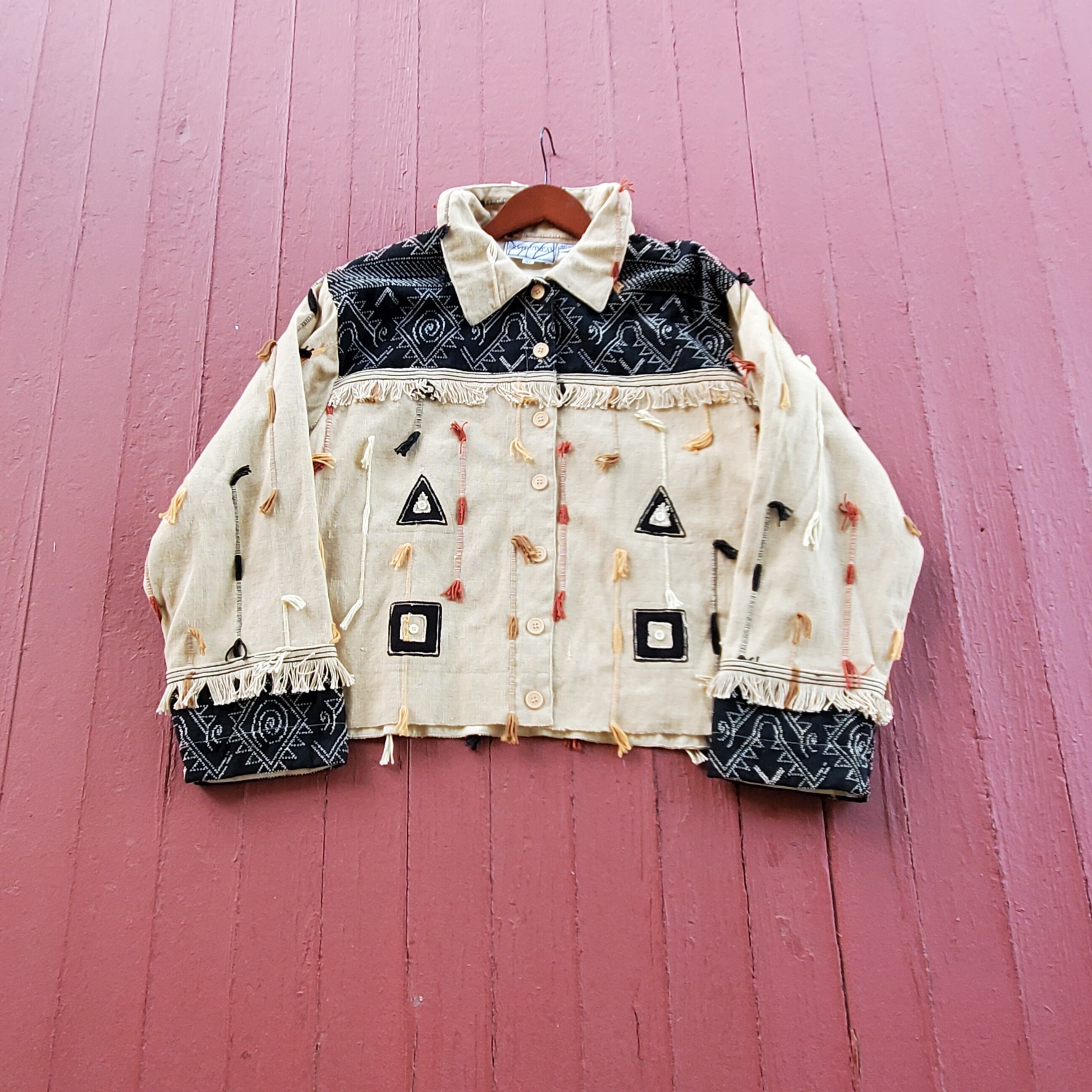 Silver Stream Southwestern Embroidered Art Piece Jacket