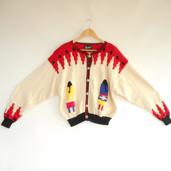 Hand Loomed Cotton Cardigan Sweater Felizzi Eskimo