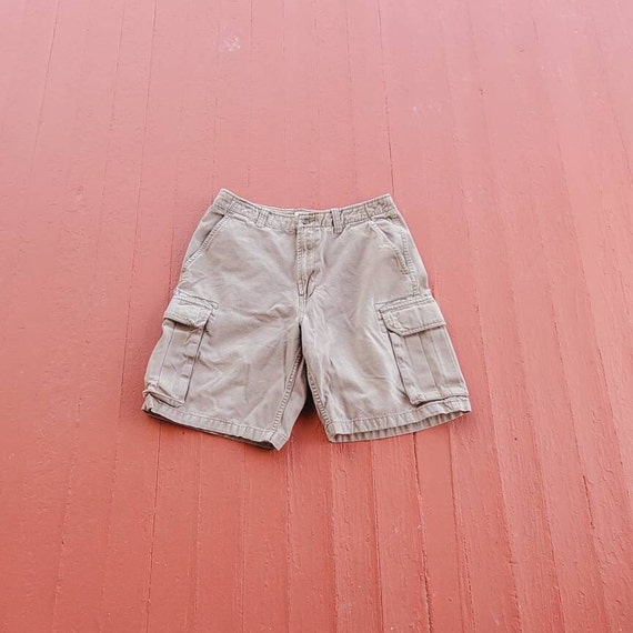 Gap cargo shorts 90's vintage men's 31 green khaki co… Gem