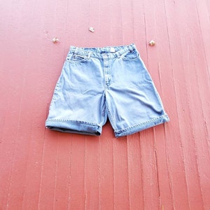 Levi&#39;s Orange tab denim shorts dyed dusty blue color men&#39;s size 36 t60 Loose fit 90&#39;s vontage classic Levi&#39;s jean shorts