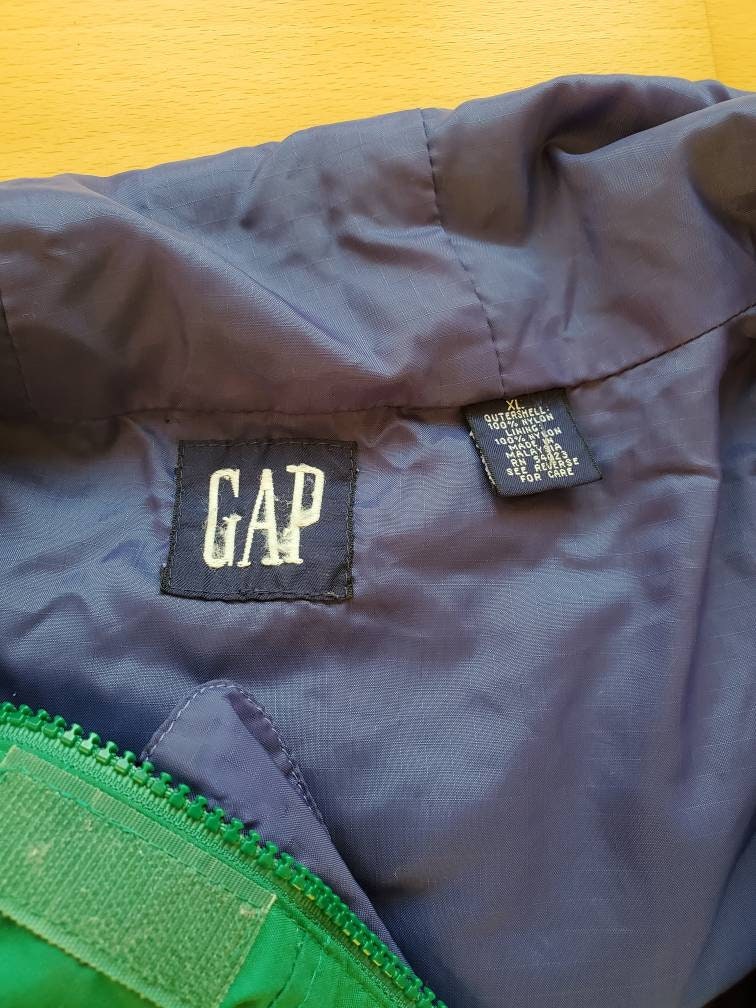 Gap Anorak Nylon Jacket Men's XL 90's Vintage Pull Over Partial