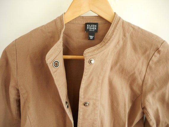Eileen Fisher Cotton Blazer Jacket Cardigan PP Petite Plus 90 s