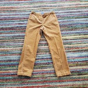 Pendleton stretch corduroy trousers pants women&#39;s size 10 Flat front Pendleton Woolen Mills 2% spandex Tan color Corduroys slacks trousers