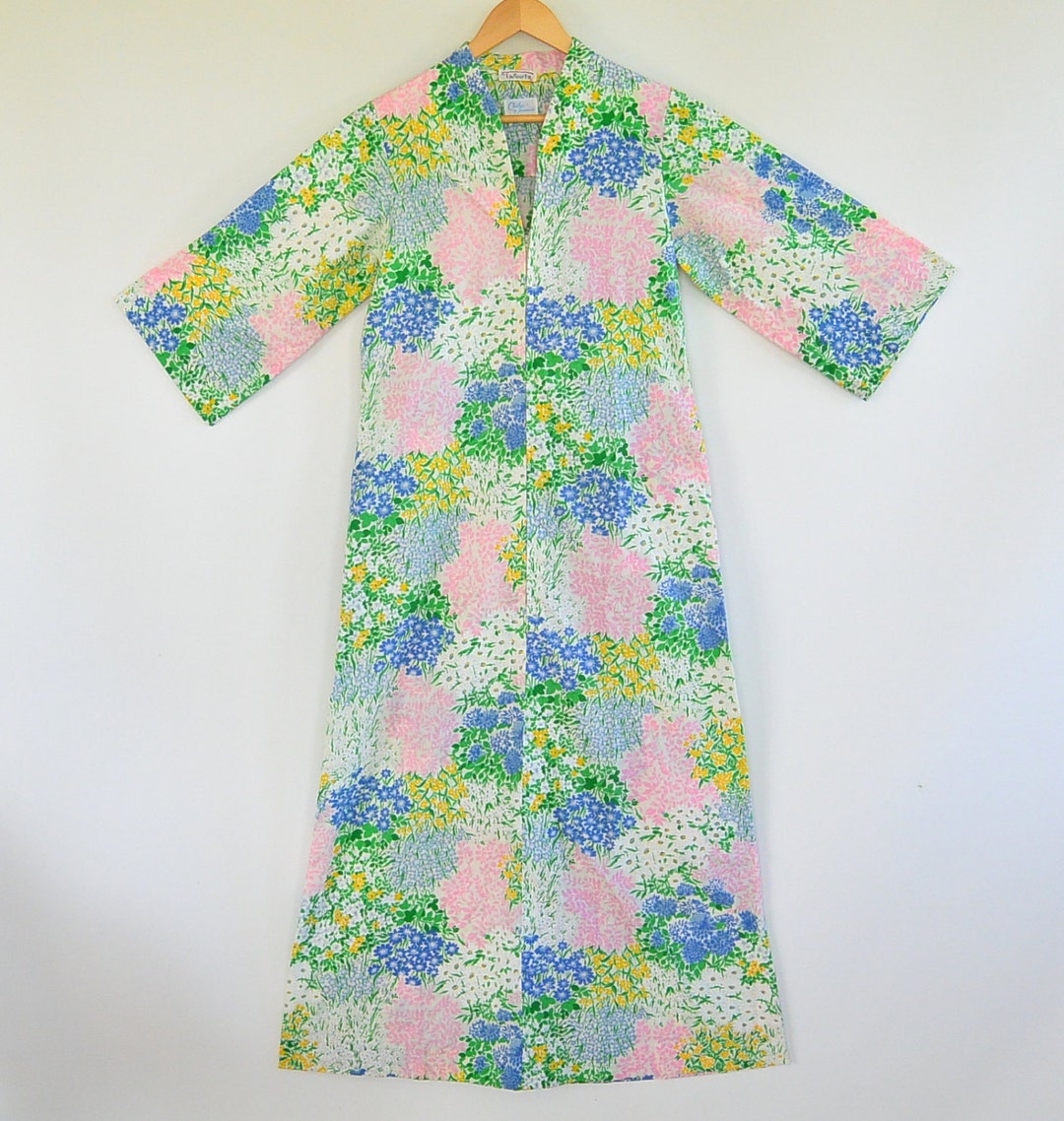 1960s Floral Print Mumu Dress - Jaconelli Designer Robe - Medium - Etsy