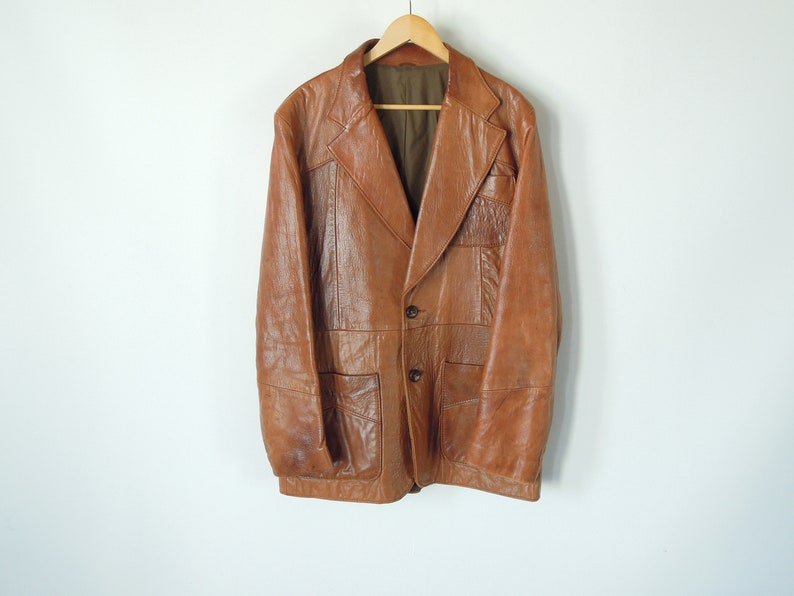 Pioneer Wear Leather Jacket Blazer Western Supple leather vintage 80/'s men/'s 46 Long Blazer Style Leather Jacket Retro Men/'s leather Jacket