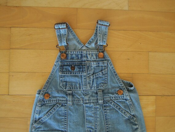 Gap Baby Overalls Denim Short Overalls Size 3/6 Months Short Denim Overalls  for Baby Snap Crotch Unisex 