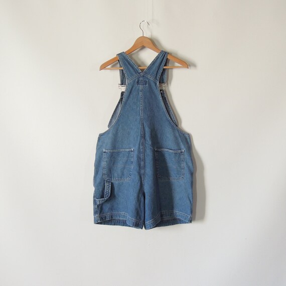 Short denim bib overalls Bill Blass size Large vi… - image 7