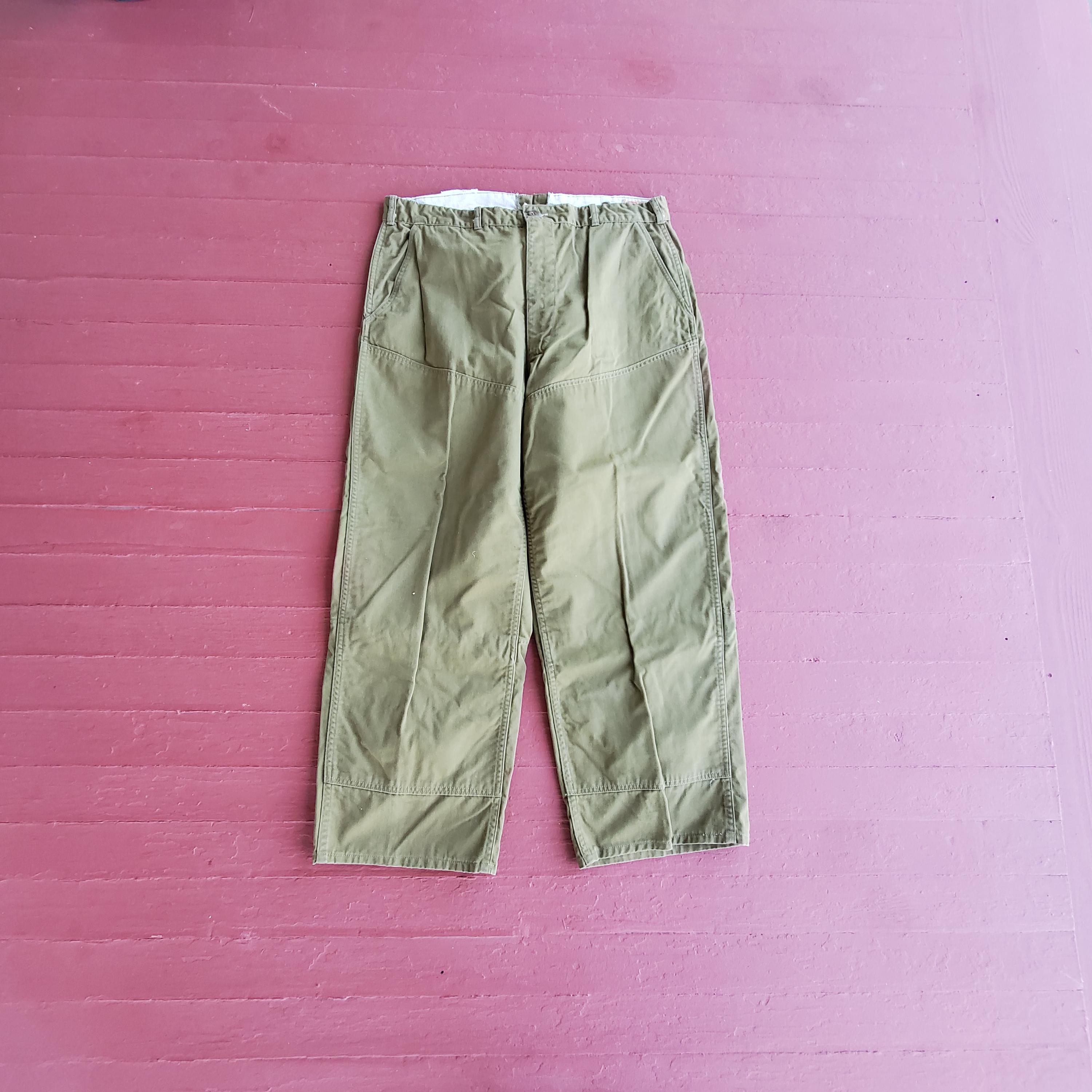 Vintage Bob Allen Hunting Trousers: Olive Green, Talon Zipper, 40