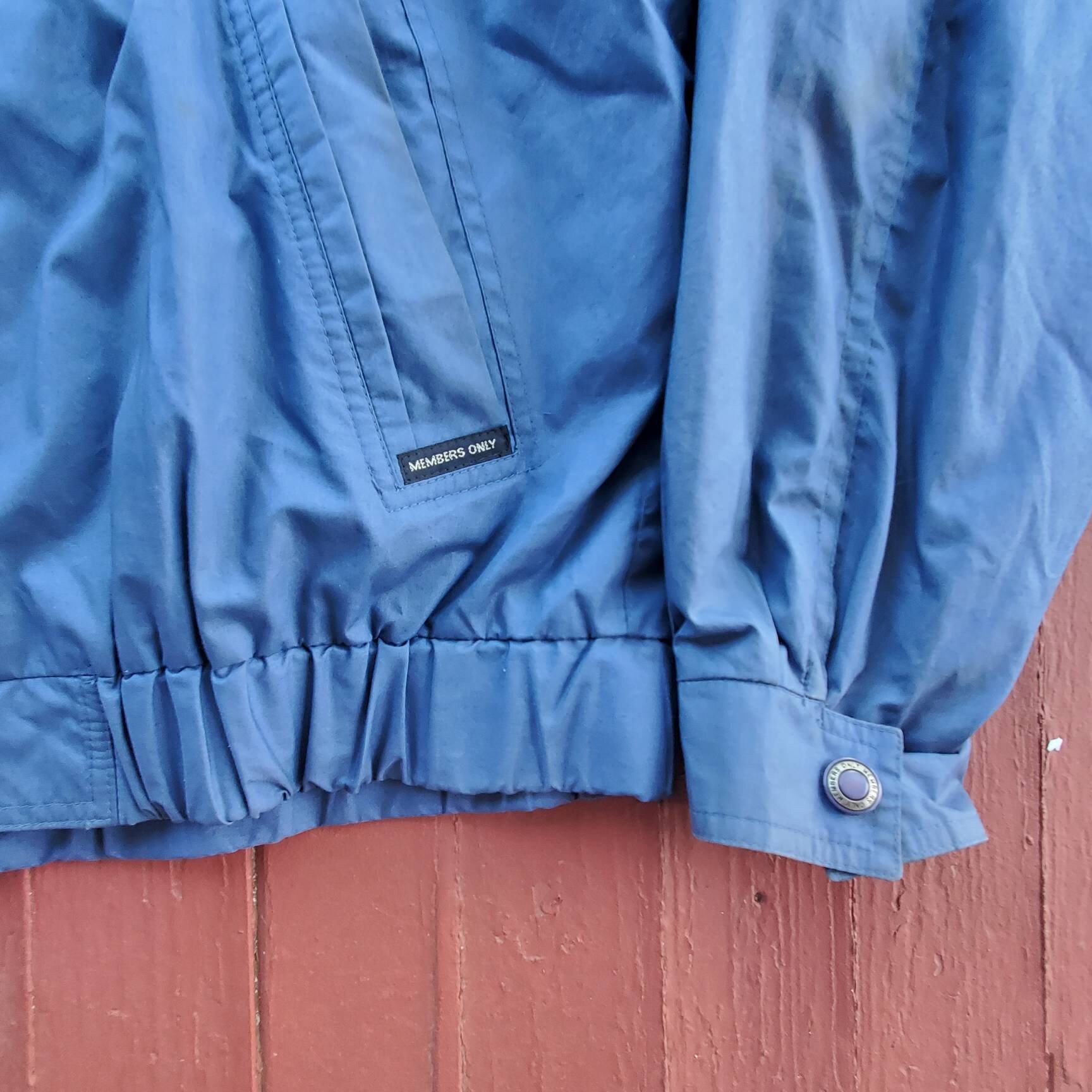 Vintage 80s Members Only Racer Jacket: Blue Talon Zipper, Men