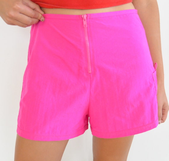 Hot Pink Fuschia Nylon Beach Shorts Surfer Shorts… - image 5