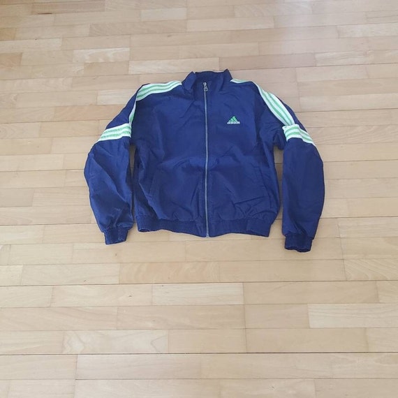 Lined Adidas nylon jacket front zip 90's vintage … - image 5