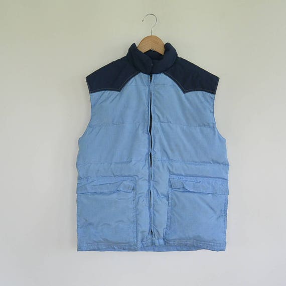 Frostline Kit Down Ski Vest 1980's Era Two Toned M