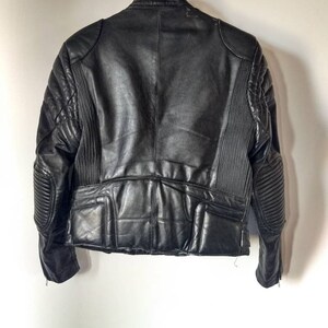 Berman's Motorcycle Black Leather Jacket Quality Heavy Padded Elbows ...