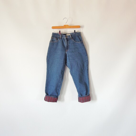 ll bean flannel jeans womens