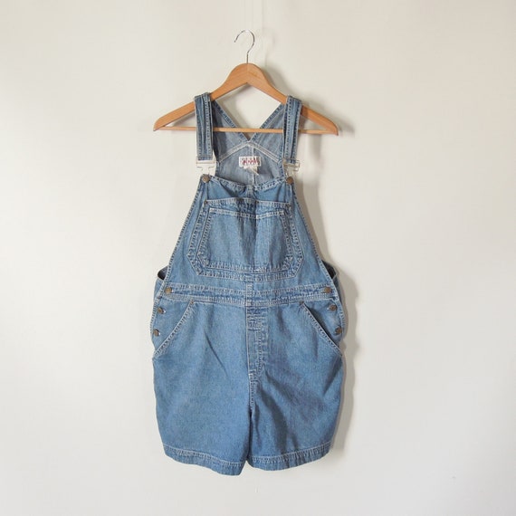 Short denim bib overalls Bill Blass size Large vi… - image 3