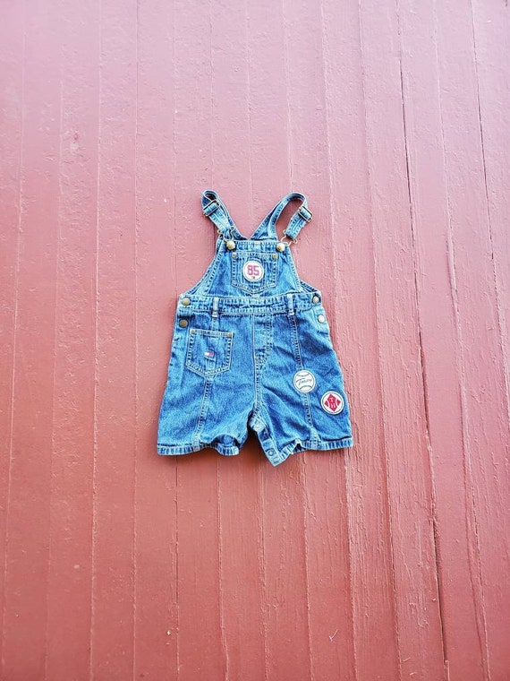 Tommy Hilfiger Baby denim bib overalls Size 3T to… - image 1