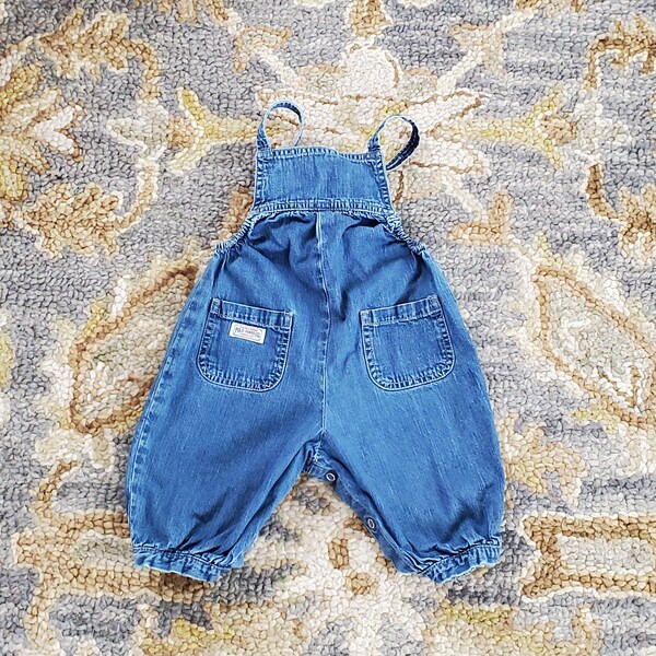 Polo Ralph Lauren baby girl denim overalls '90s vintage size 6 to 12 months polo jeans company by Ralph Lauren snap crotch