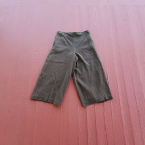 Silk Gaucho Wide leg Pants size 4 slouchy fit new with Tags Jones New York Deep Olive Green Deadstock 90&#39;s vintage Silk Gaucho Dress pants
