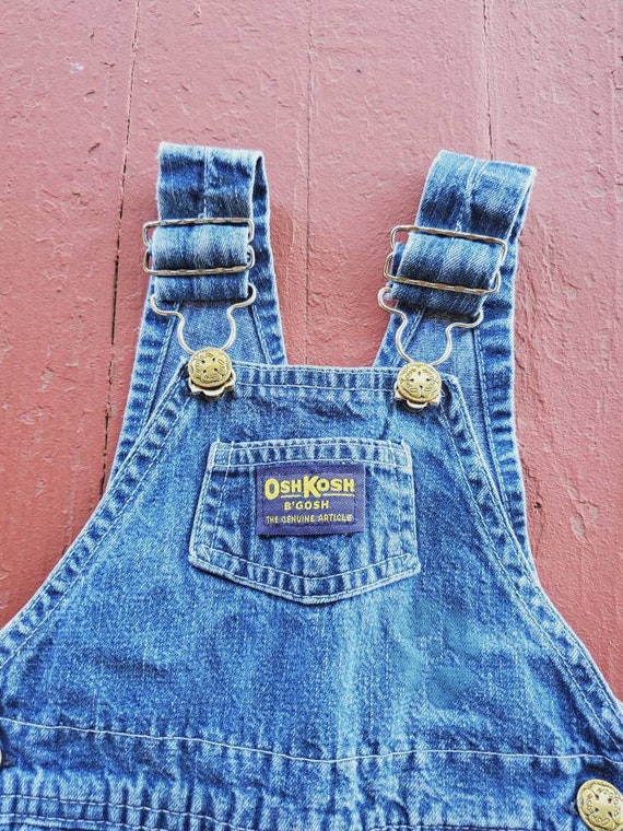 Baby denim bib overalls Oshkosh B'gosh vestbak cl… - image 4