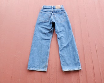 Boy's size 12 Levi's jeans loose fit  straight leg Levi's 569s vintage unisex 24" waist 26" inseam