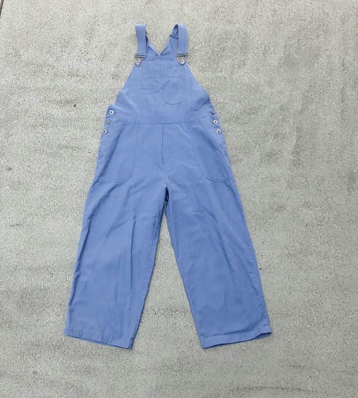 Columbia linen capri bib overalls women's size medium