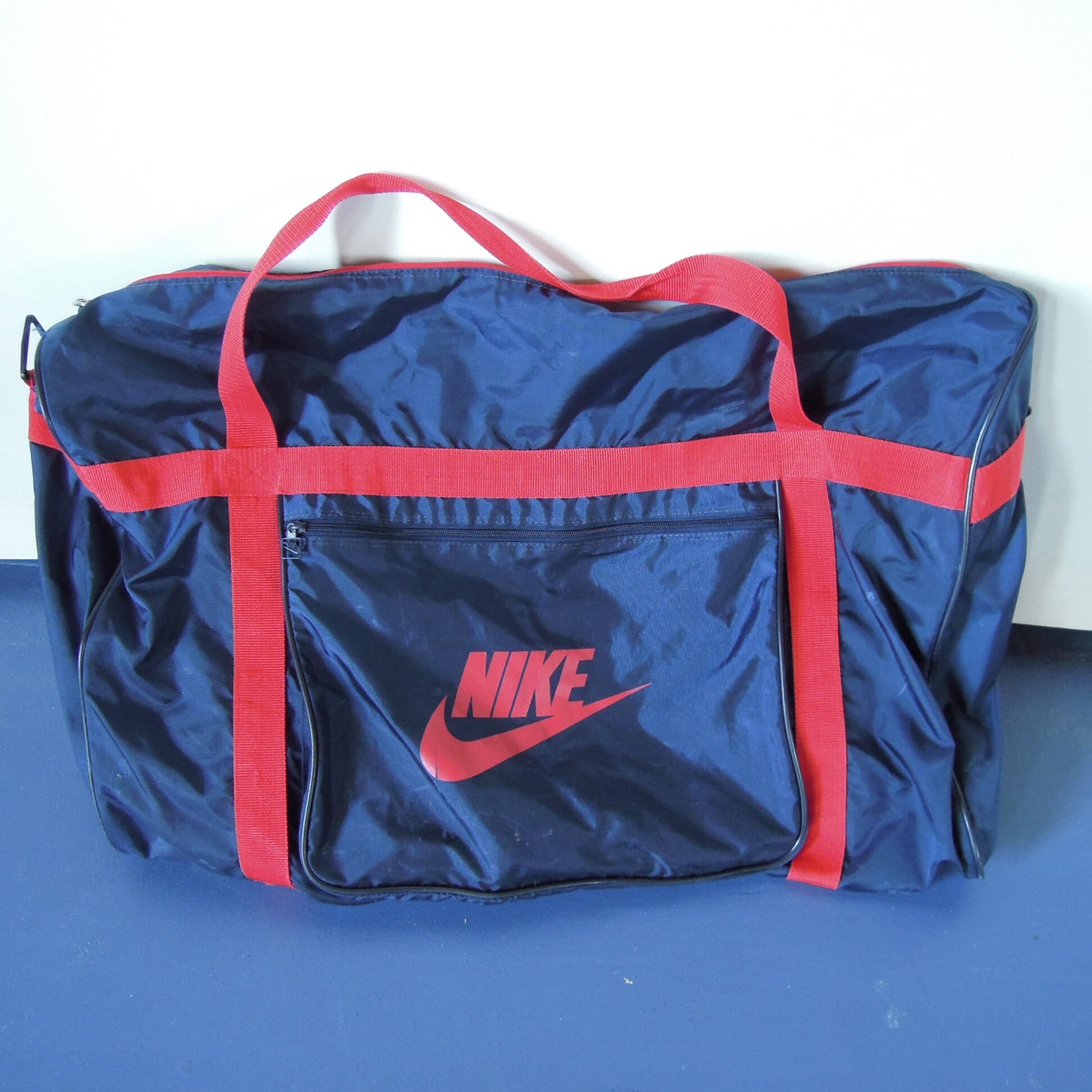 blue nike duffel bag