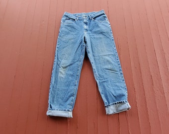 Men's Lee Jeans (36/32): Classic Light Wash Denim, Worn