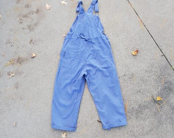 Columbia linen capri bib overalls women's size medium