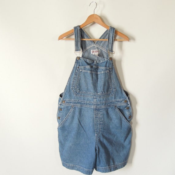 Short denim bib overalls Bill Blass size Large vi… - image 5