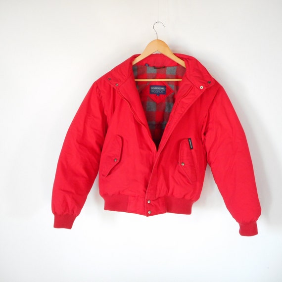 Members Only Down Puffer Jacket Goose Down Flannel