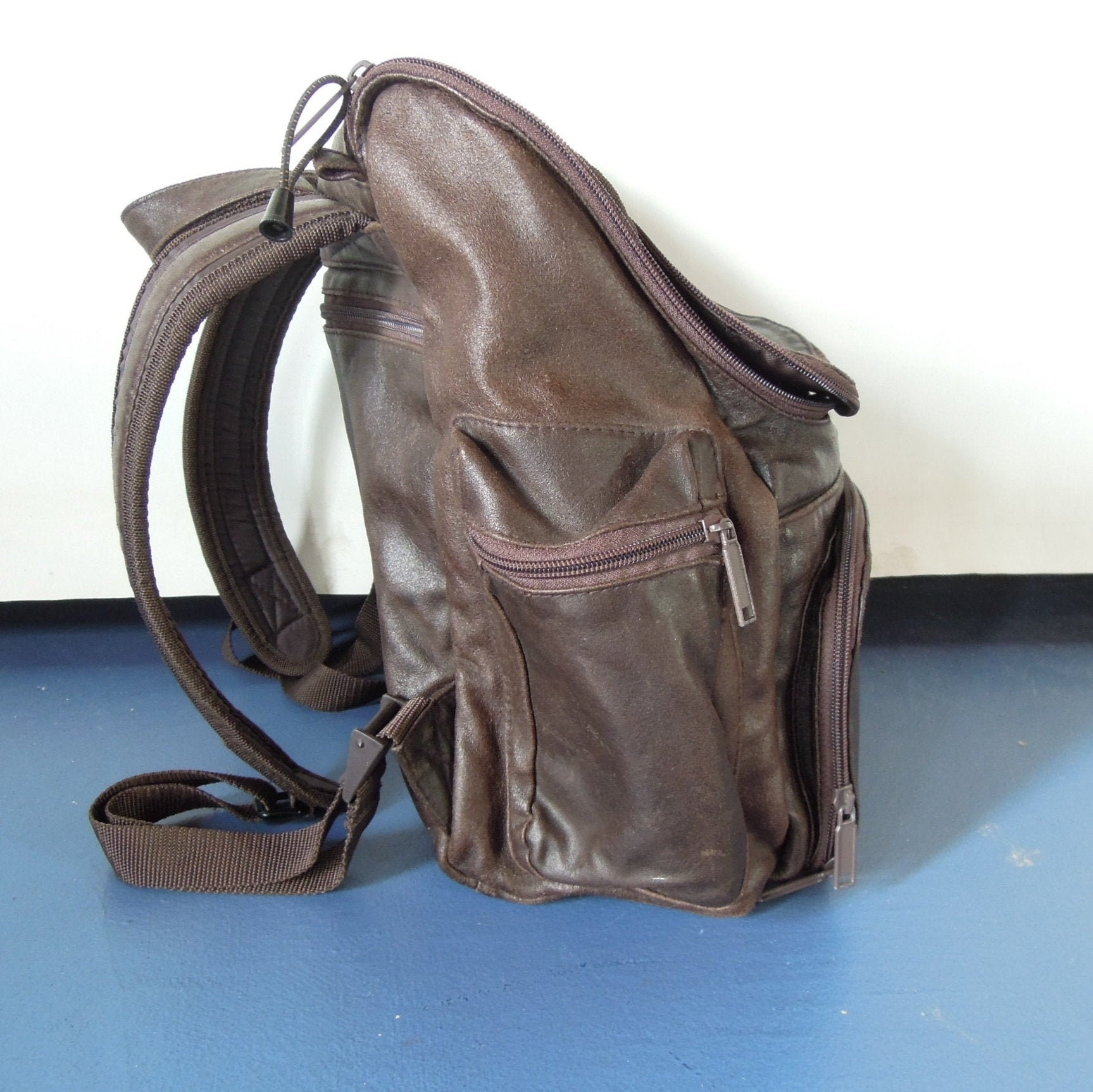 Wilsons Leather Brown Backpack Vintage Wilson Leather Backpack Purse - Etsy main image 4
