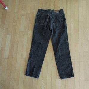 Black jeans Men&#39;s vintage 90&#39;s Nuovo County Seat high waist dad jeans size 33/30 faded to dark gray perfectly worn in men&#39;s 90&#39;s jeans