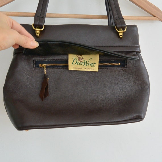 Deer Wear Genuine Deerskin Purse Handbag Vintage … - image 2
