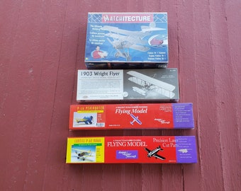Vintage Airplane Model Kit Lot: Dumas, Guillow's, Matchitecture