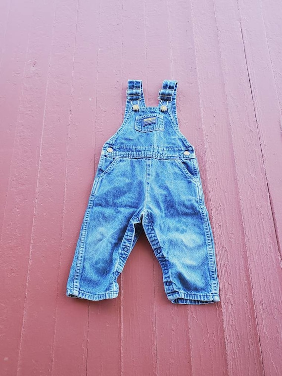 Baby denim bib overalls Oshkosh B'gosh vestbak cl… - image 1